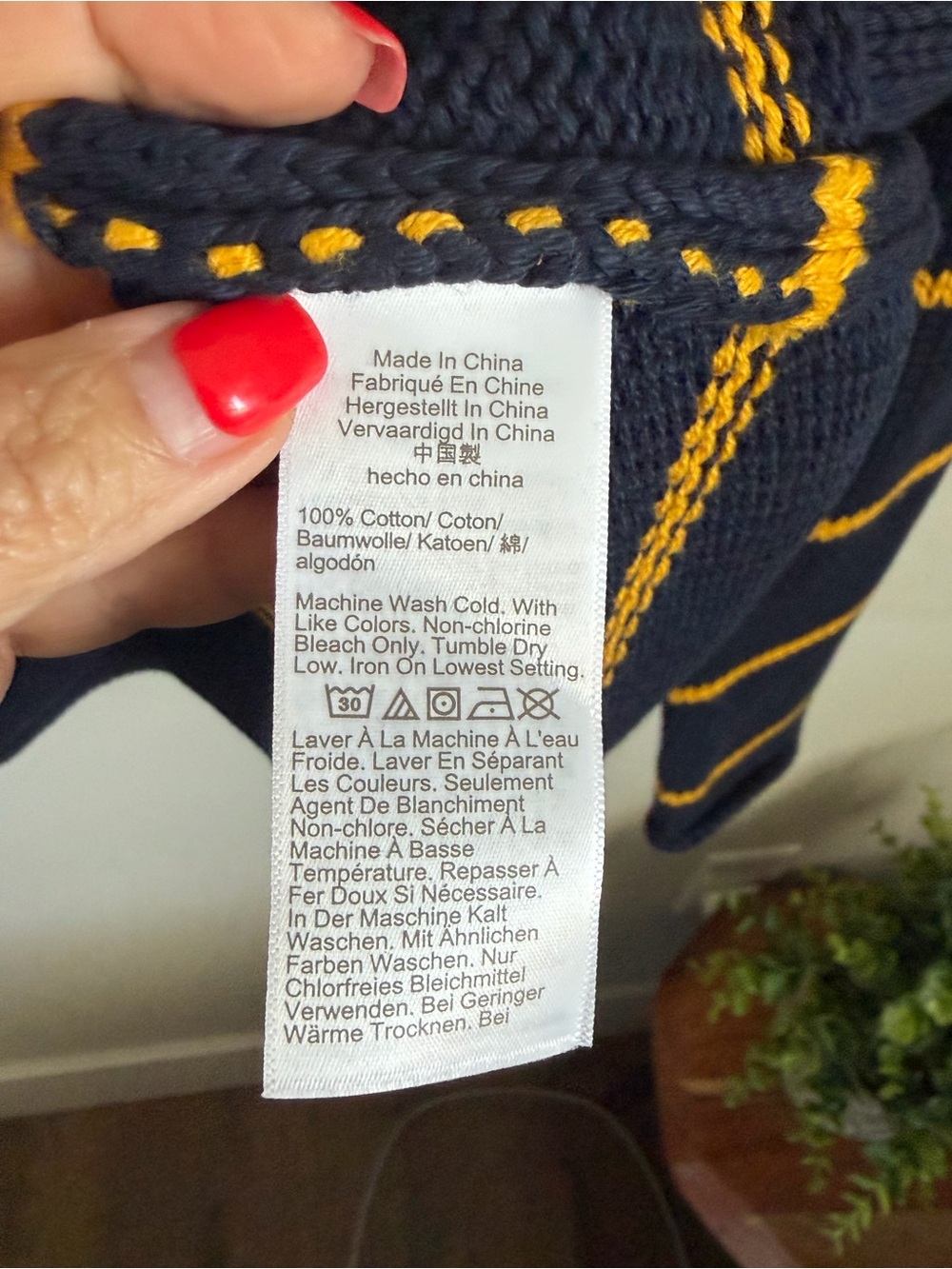 J.Crew 1988 Rollneck Stripe Cotton Sweater Navy Gold NWT Size L HO25 - Picture 6 of 8
